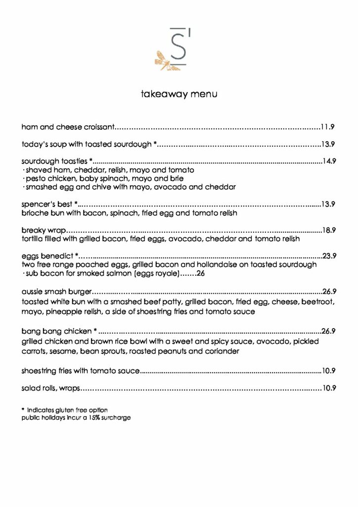 Takeaway Menu